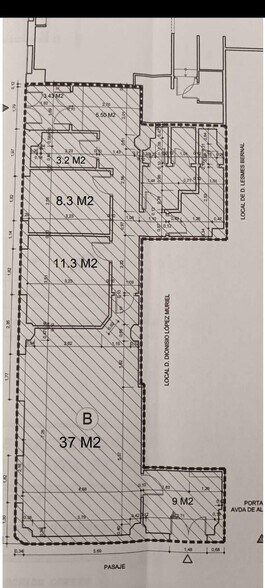 Local en Cáceres, Cáceres en alquiler - Plano de la planta - Imagen 1 de 2