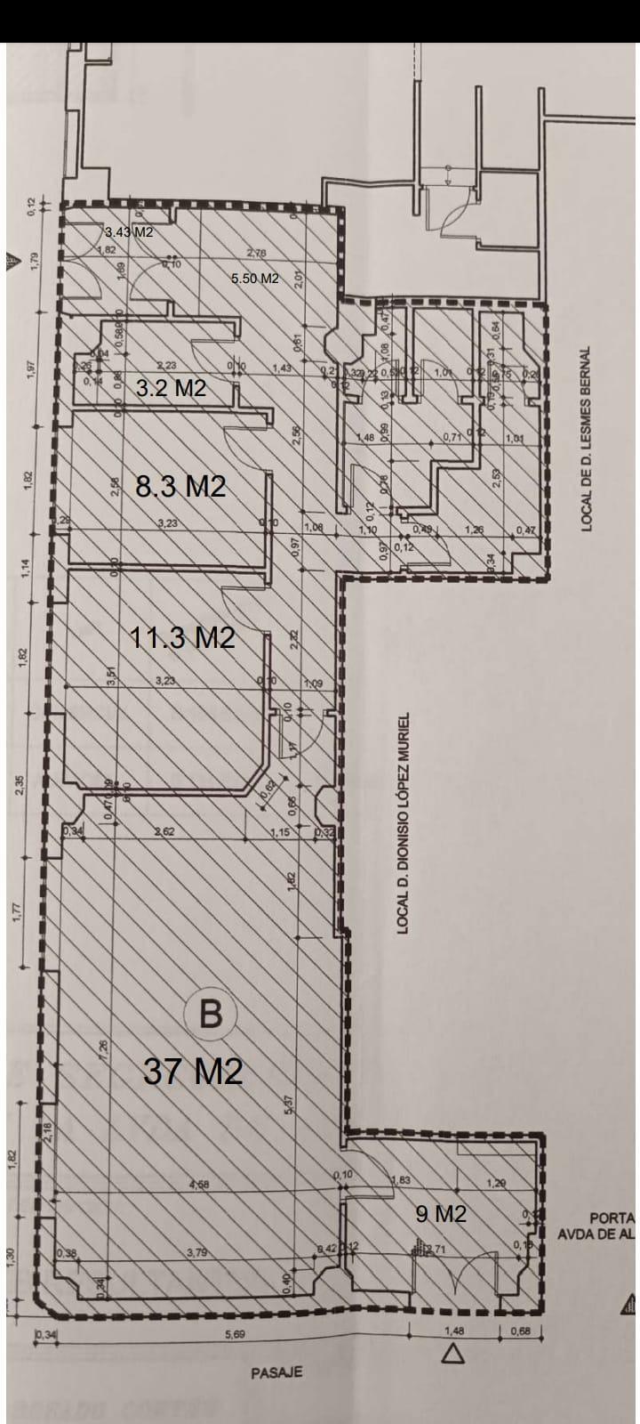 Local en Cáceres, Cáceres en alquiler Plano de la planta- Imagen 1 de 3