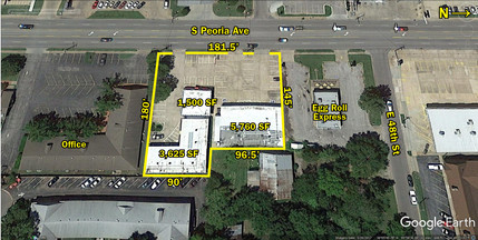 4821-4825 S Peoria Ave, Tulsa, OK - VISTA AÉREA  vista de mapa - Image1