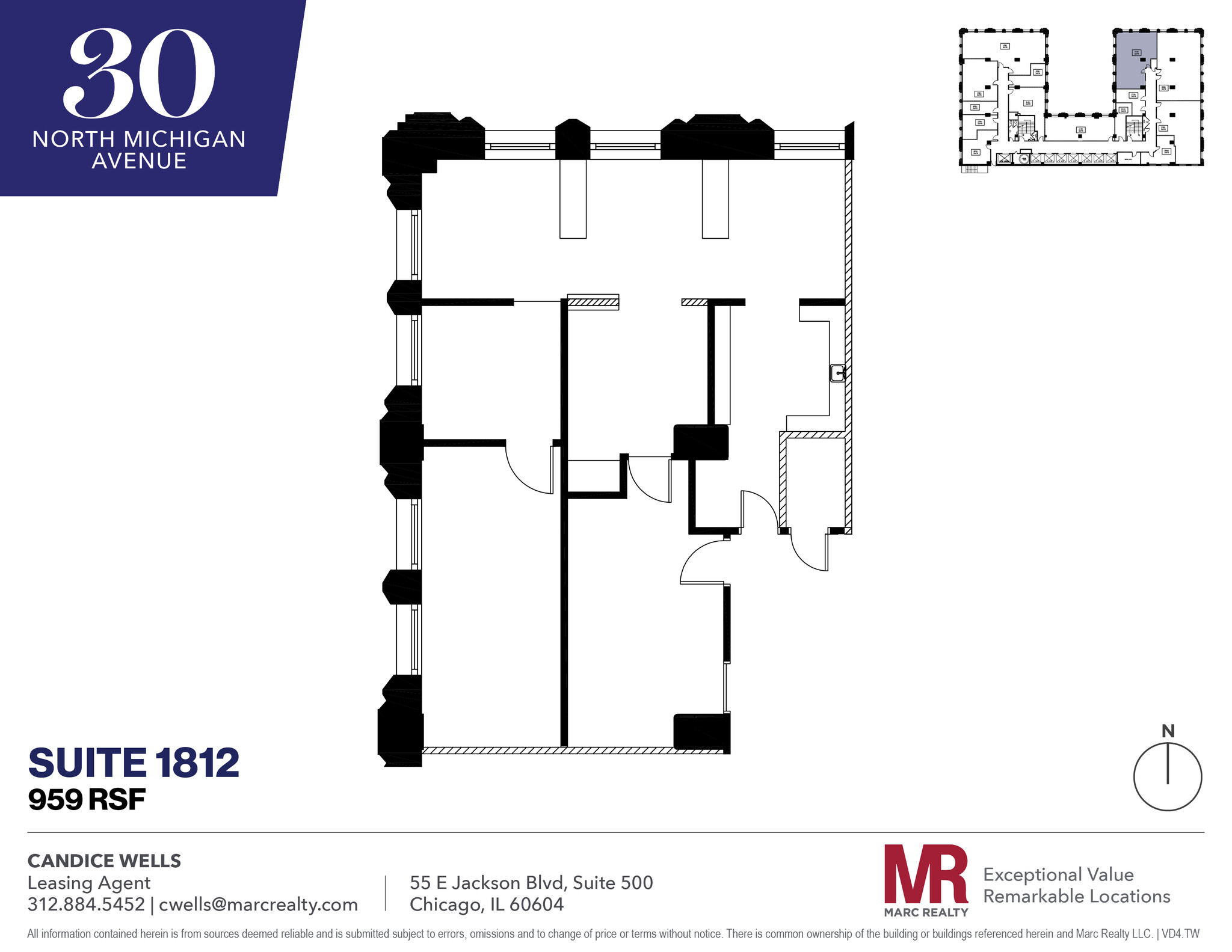 30 N Michigan Ave, Chicago, IL en alquiler Plano de la planta- Imagen 1 de 8