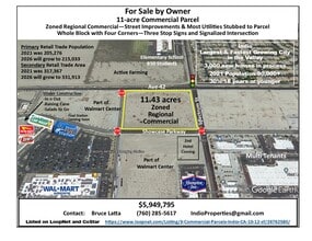 Atlantic Ave, Indio, CA - AÉREA vista de mapa