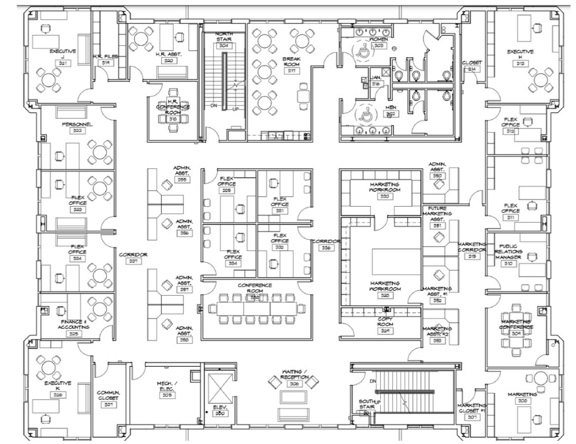 306 E North St, Greenville, SC en alquiler Plano de la planta- Imagen 1 de 1