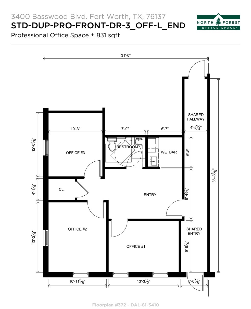 3400-3420 Basswood Blvd, Fort Worth, TX en alquiler Plano de la planta- Imagen 1 de 1