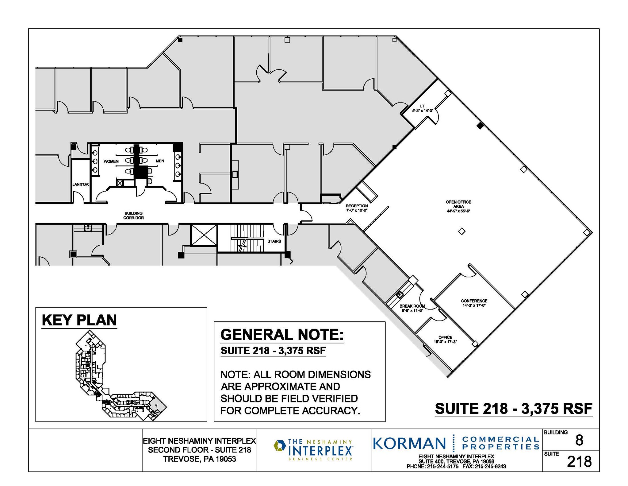 8 Neshaminy Interplex, Trevose, PA en alquiler Plano de la planta- Imagen 1 de 2