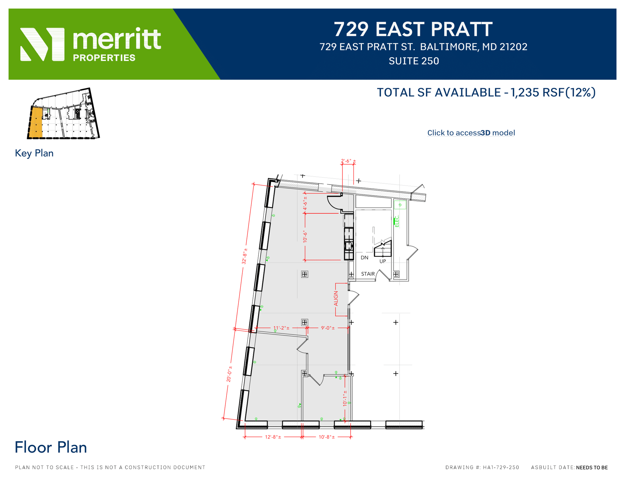 729 E Pratt St, Baltimore, MD en alquiler Plano de la planta- Imagen 1 de 1