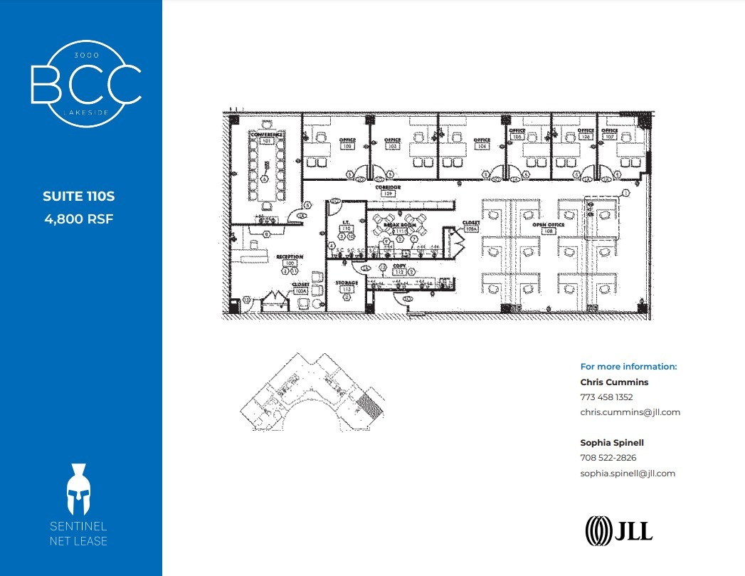 3000 Lakeside Dr, Bannockburn, IL en alquiler Plano de la planta- Imagen 1 de 1