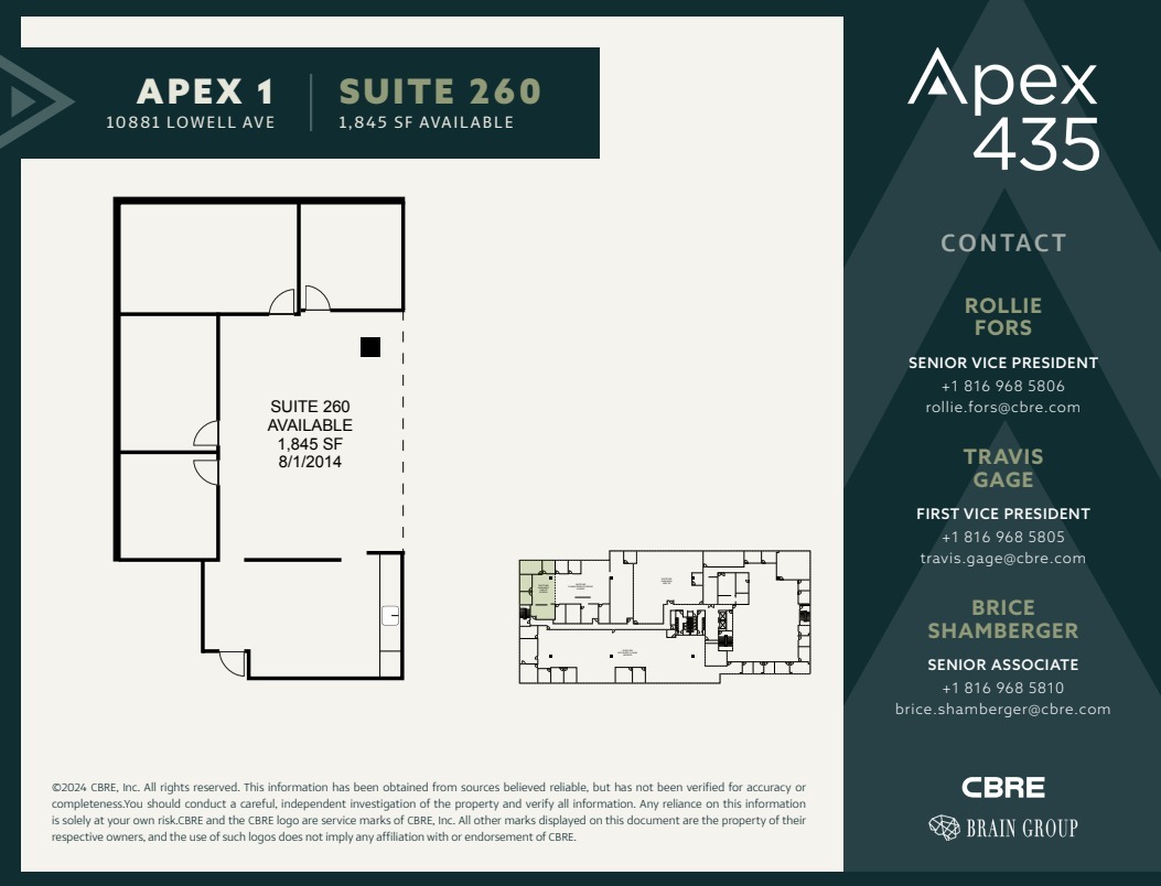 10881 Lowell Ave, Overland Park, KS en alquiler Plano de la planta- Imagen 1 de 1