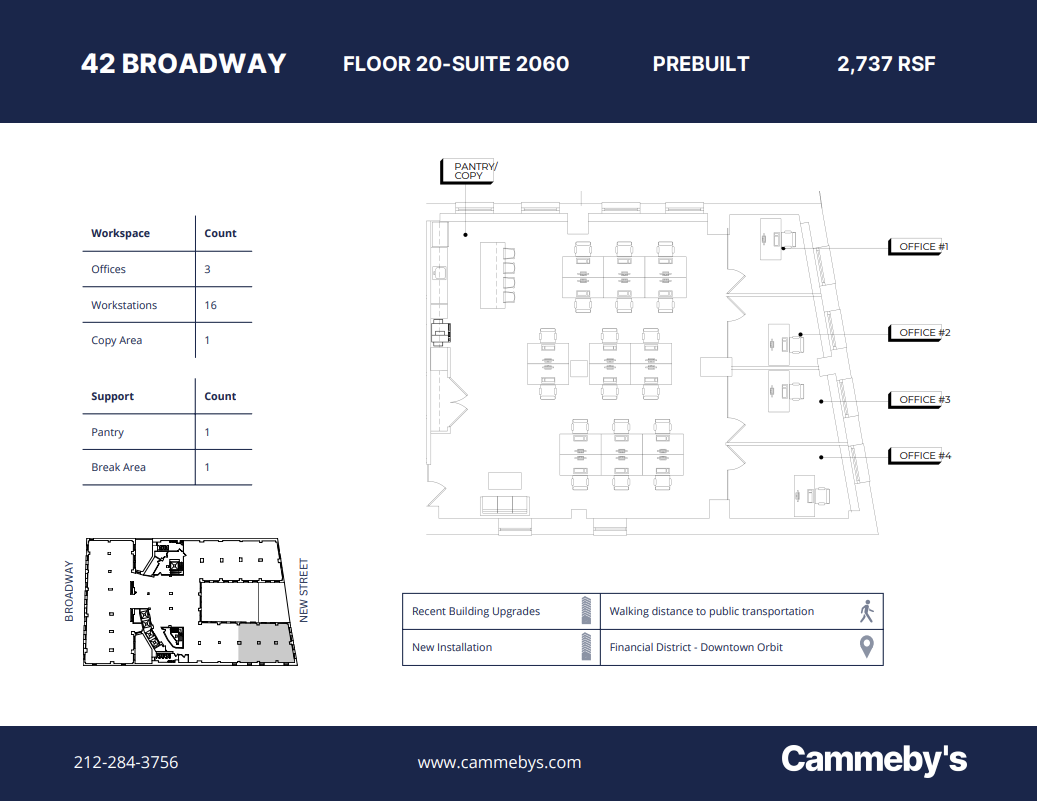 42 Broadway, New York, NY en alquiler Plano de la planta- Imagen 1 de 1