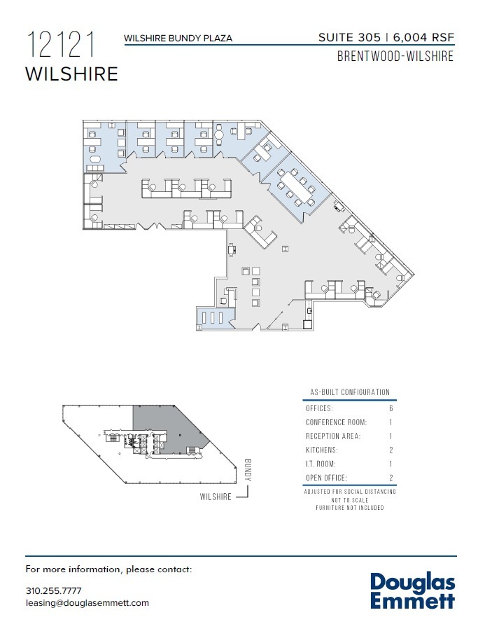 12121 Wilshire Blvd, Los Angeles, CA en alquiler Plano de la planta- Imagen 1 de 1