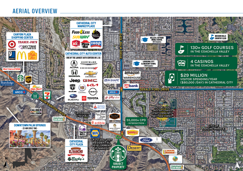 SWC Highway 111, Cathedral City, CA en venta - Vista aérea - Imagen 3 de 4