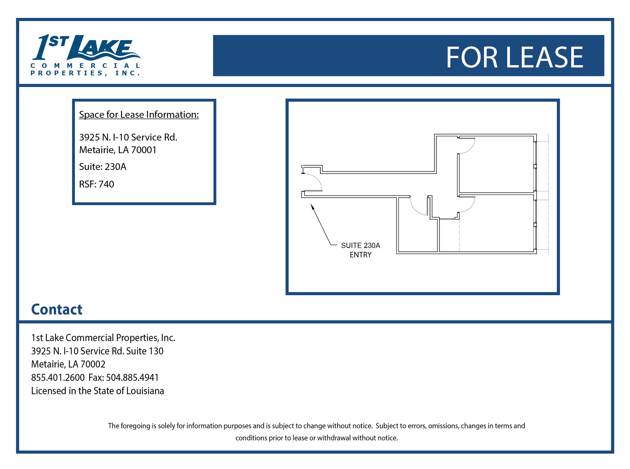 3925 N I-10 Service Rd, Metairie, LA en alquiler Plano de la planta- Imagen 1 de 1