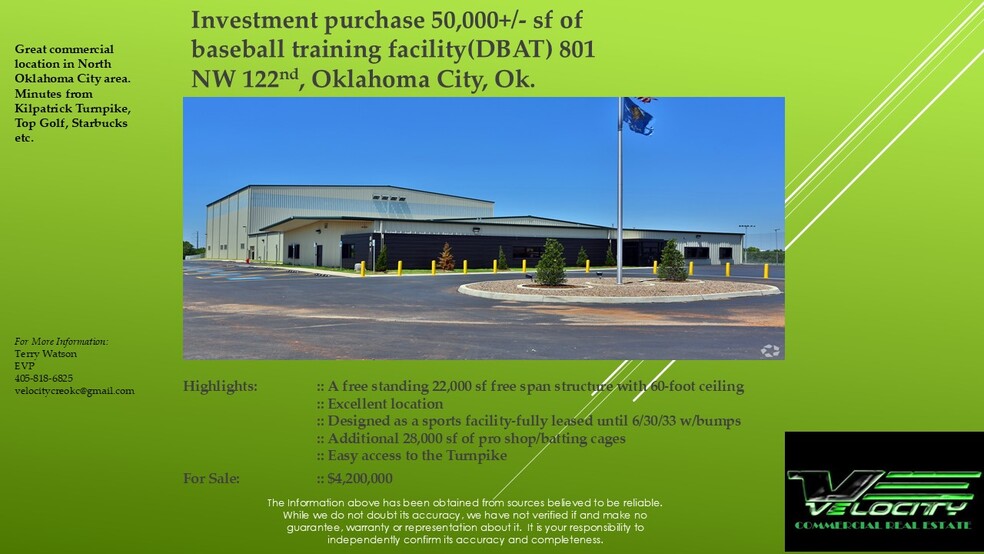 801 NW 122nd St, Oklahoma City, OK en venta - Foto del edificio - Imagen 1 de 12