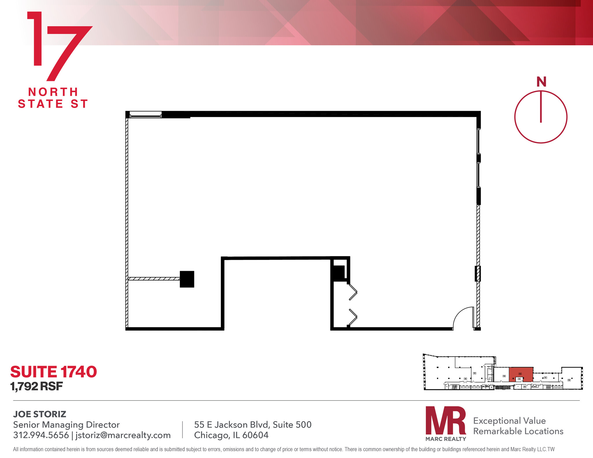 17 N State St, Chicago, IL en alquiler Plano de la planta- Imagen 1 de 4