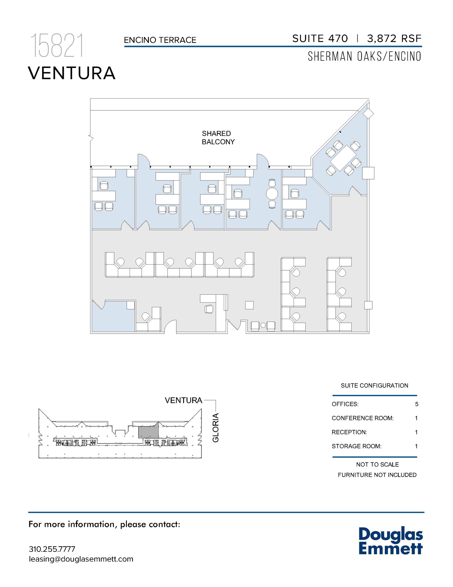 15821 Ventura Blvd, Encino, CA en alquiler Plano de la planta- Imagen 1 de 1