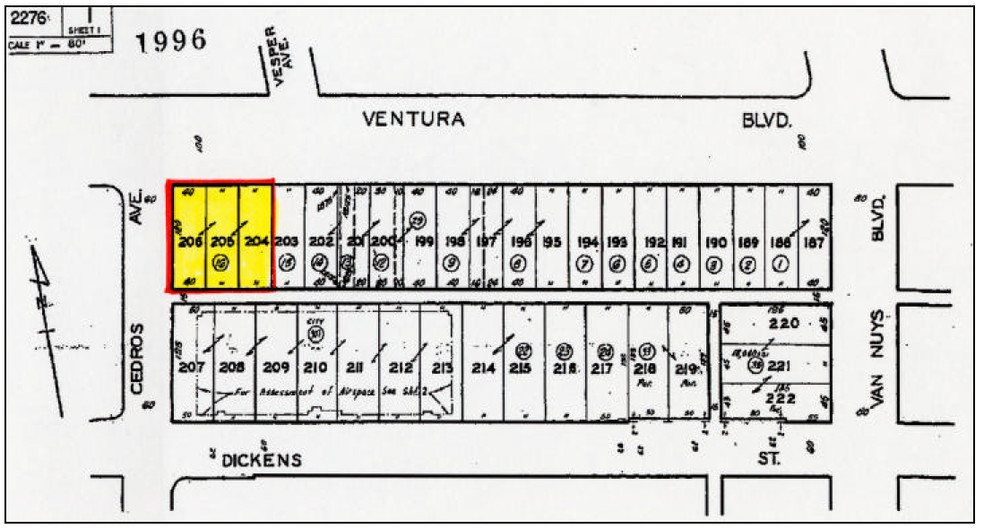 14600-14612 Ventura Blvd, Sherman Oaks, CA en alquiler - Plano de solar - Imagen 2 de 9