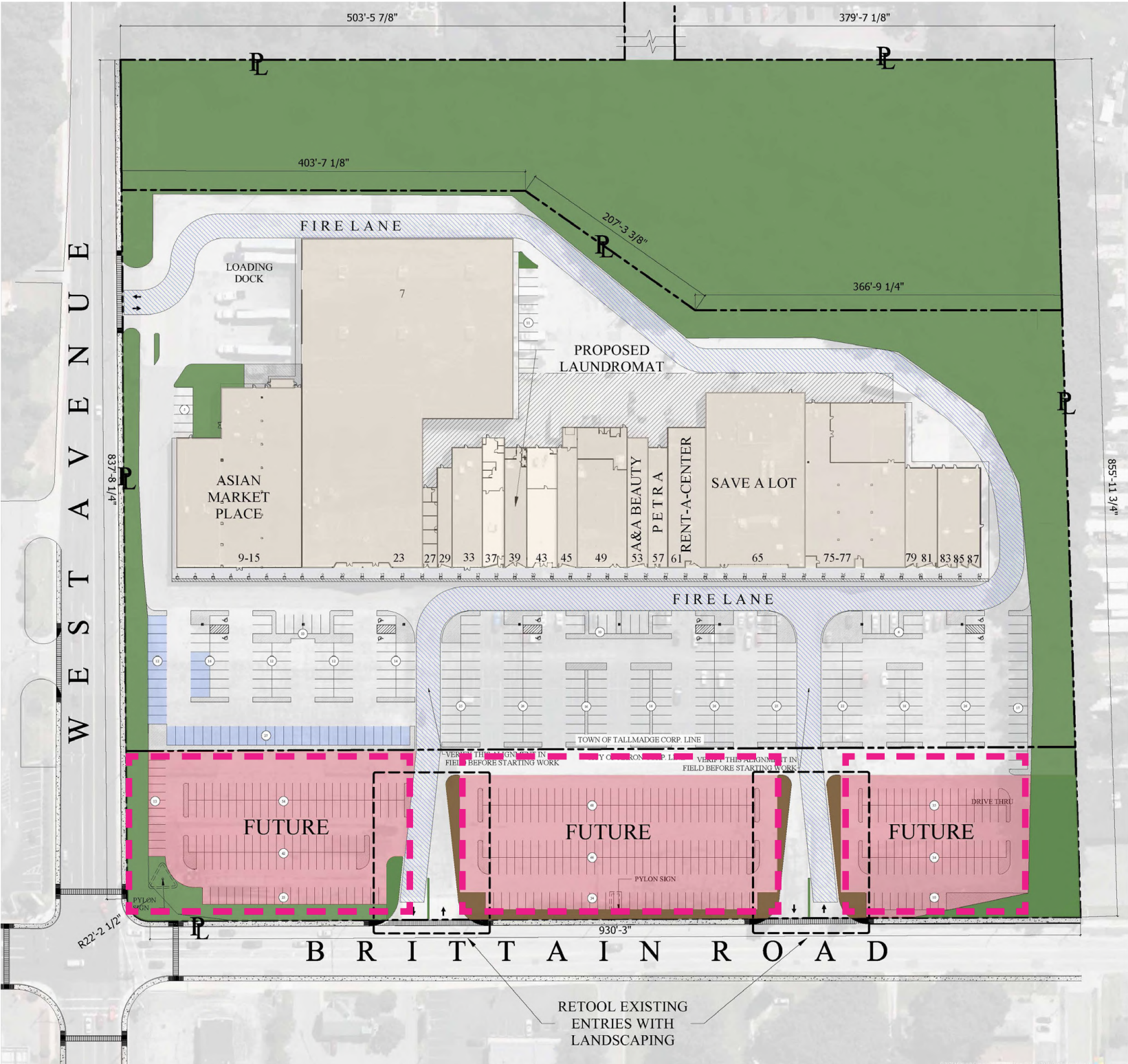 1419 Brittain Road, Akron, OH en alquiler Plano del sitio- Imagen 1 de 2