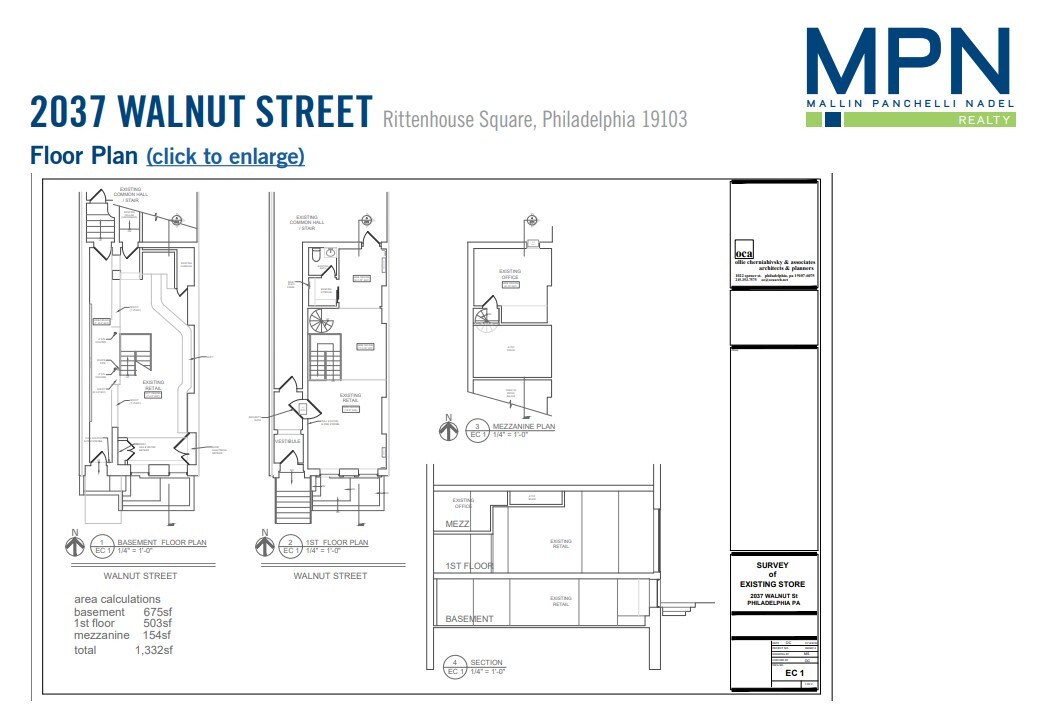 2037 Walnut St, Philadelphia, PA en alquiler Plano de la planta- Imagen 1 de 1