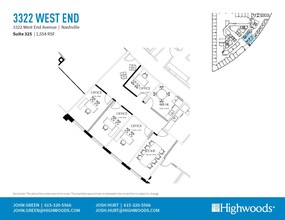 3322 West End Ave, Nashville, TN en alquiler Plano de la planta- Imagen 1 de 1