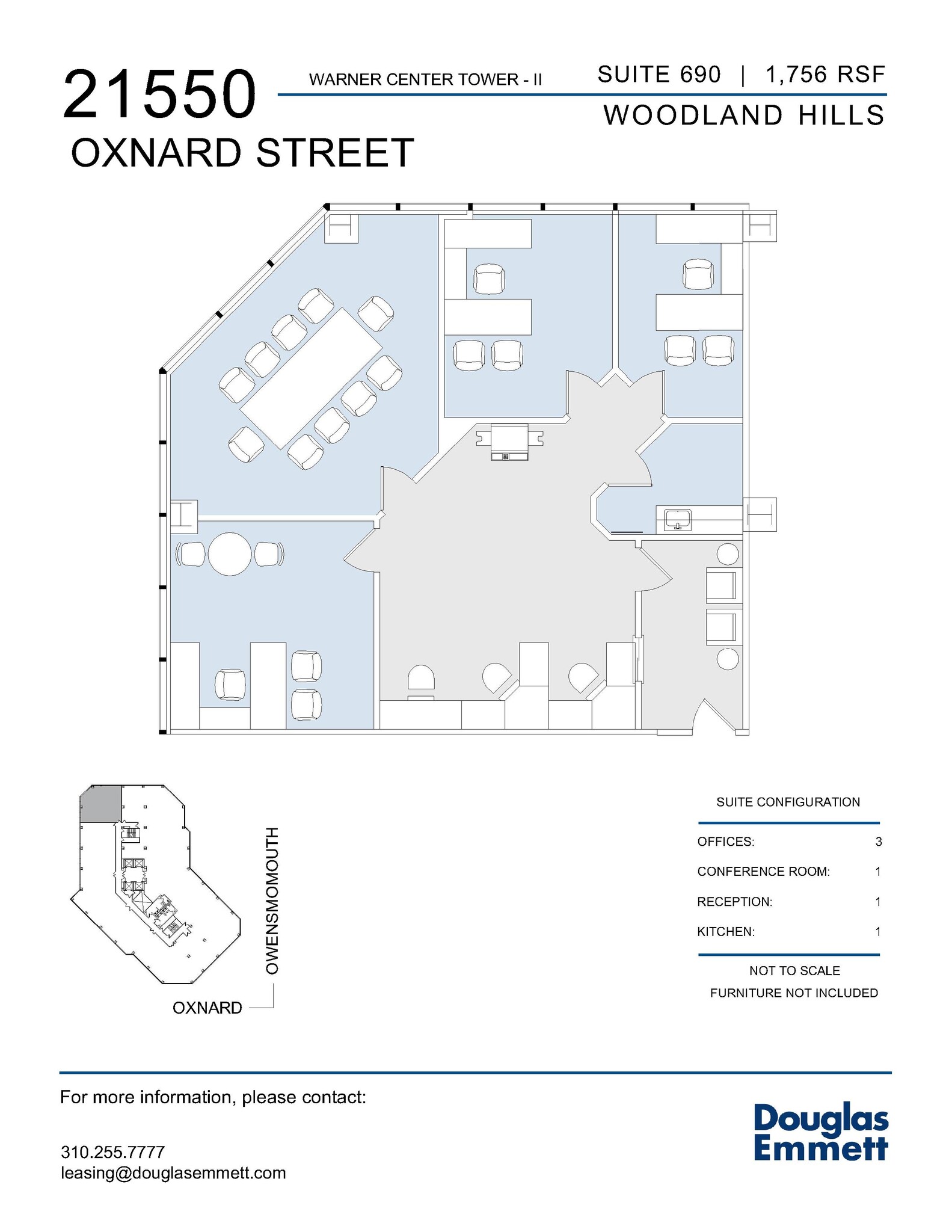 21550 Oxnard St, Woodland Hills, CA en alquiler Plano de la planta- Imagen 1 de 1