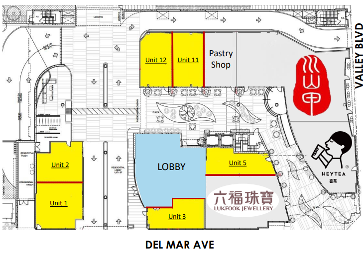 101-109 E Valley Blvd, San Gabriel, CA en alquiler Plano de la planta- Imagen 1 de 1