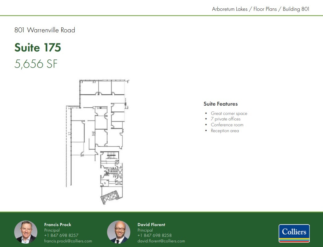 801 Warrenville Rd, Lisle, IL en alquiler Plano de la planta- Imagen 1 de 1