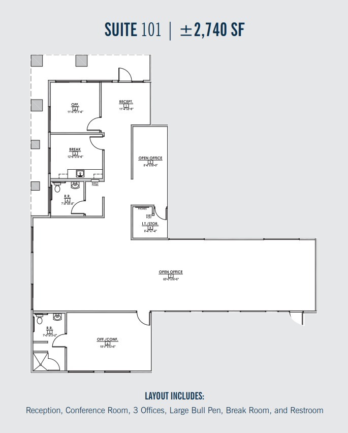 9885 S Priest Dr, Tempe, AZ en venta Plano de la planta- Imagen 1 de 6