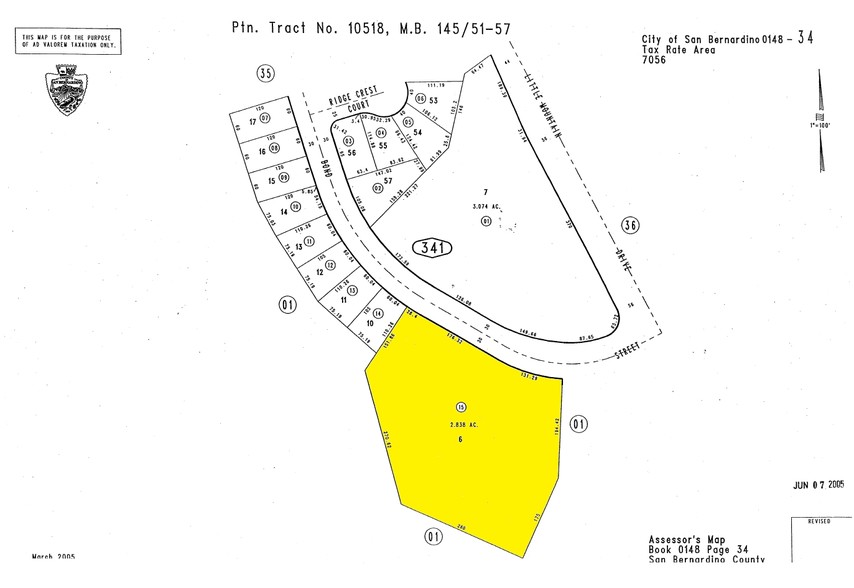 Bond St & Little Mountain Dr, San Bernardino, CA en venta - Plano de solar - Imagen 1 de 2