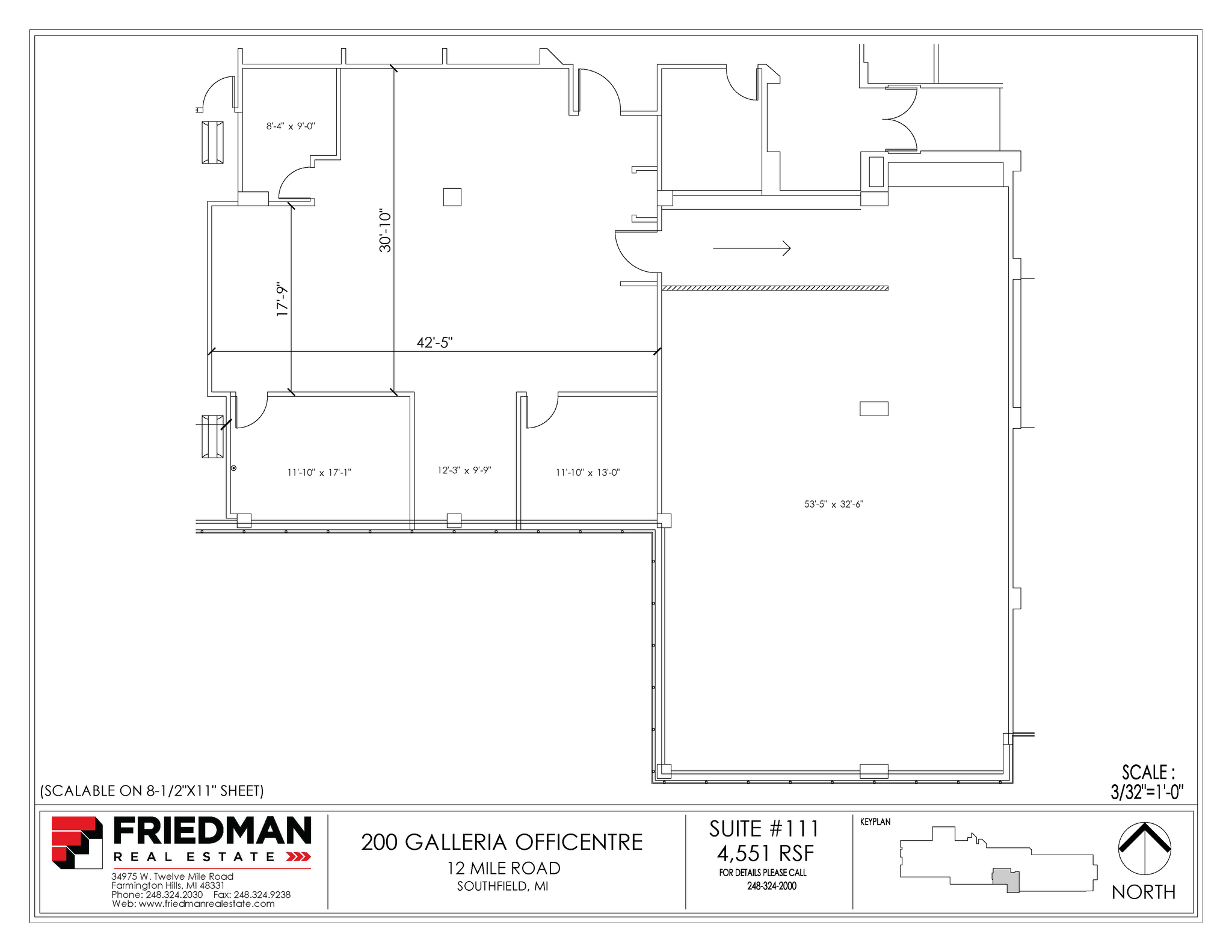 200 Galleria Officentre, Southfield, MI en venta Plano de la planta- Imagen 1 de 2