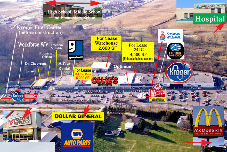 252 Red Oaks Shopping Ctr, Lewisburg, WV en alquiler - Foto del edificio - Imagen 2 de 3