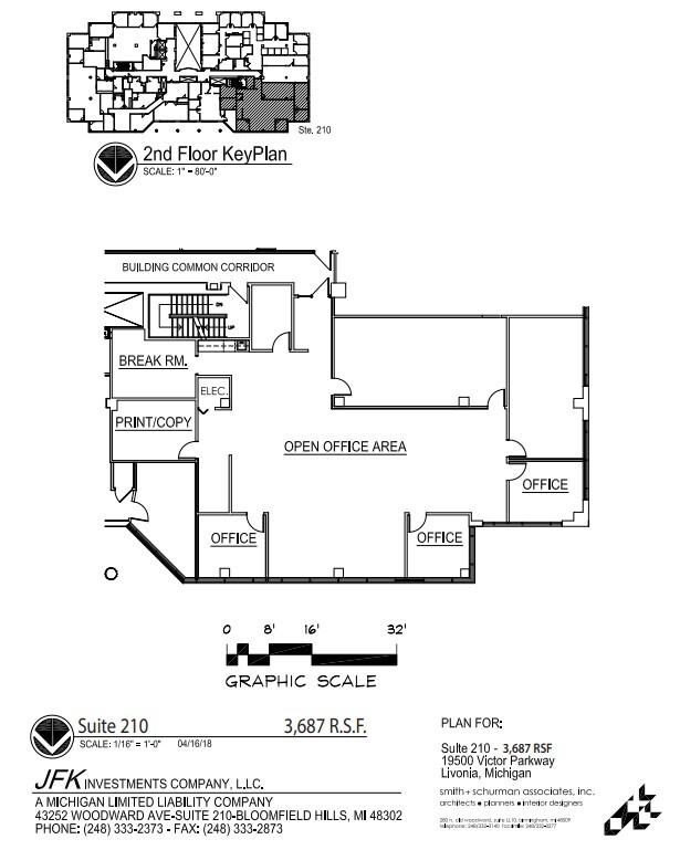 19500 Victor Pky, Livonia, MI en alquiler Plano de la planta- Imagen 1 de 1