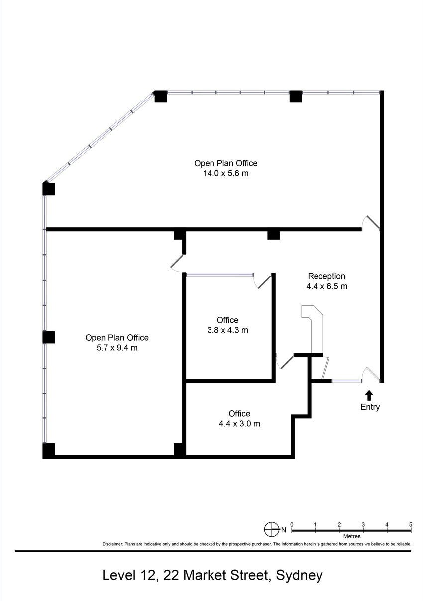 22 Market St, Sydney en alquiler Plano de la planta- Imagen 1 de 6