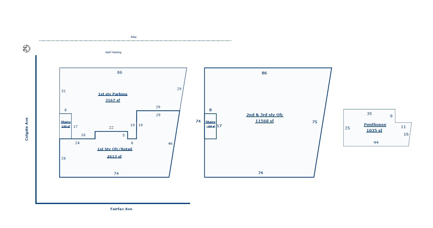 421-425 S Fairfax Ave, Los Angeles, CA en venta Plano de la planta- Imagen 1 de 1