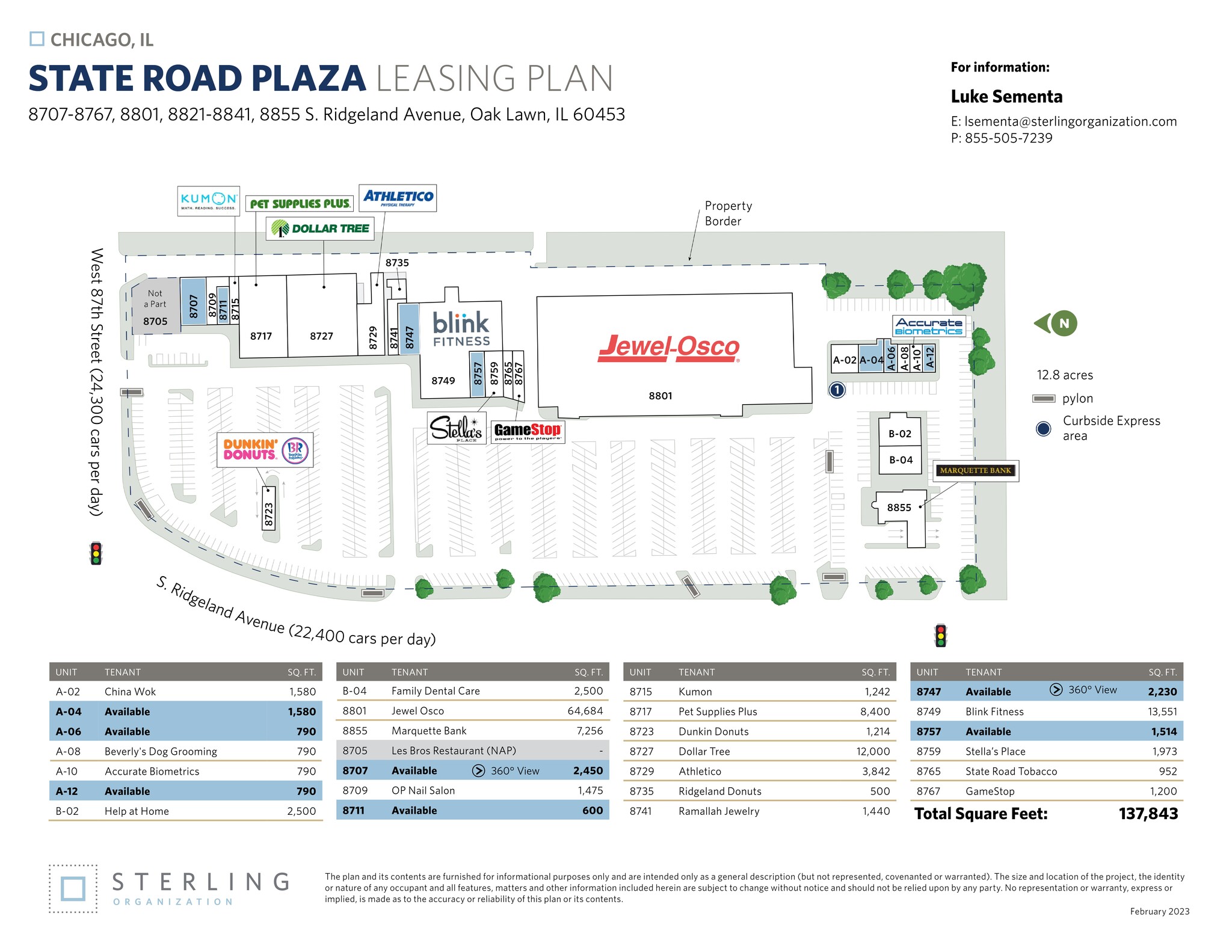 8707-8767 Ridgeland Ave, Oak Lawn, IL en alquiler Plano del sitio- Imagen 1 de 1