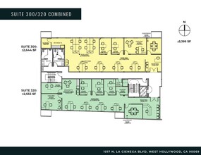 1017 N La Cienega Blvd, West Hollywood, CA en alquiler Plano de la planta- Imagen 2 de 2