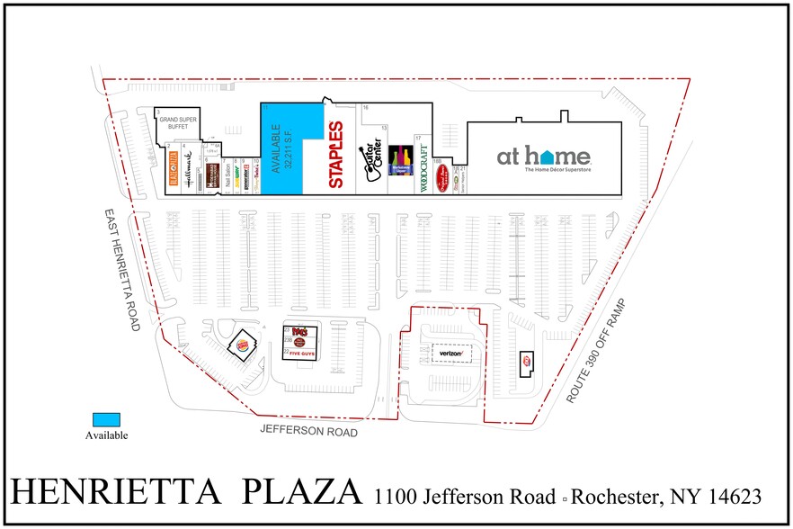 1100 Jefferson Rd, Rochester, NY en alquiler - Plano del sitio - Imagen 2 de 2