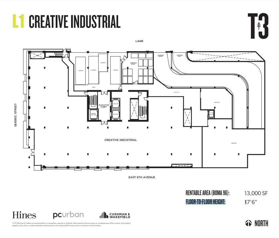 123 E 6 Ave, Vancouver, BC en alquiler Plano de la planta- Imagen 1 de 1