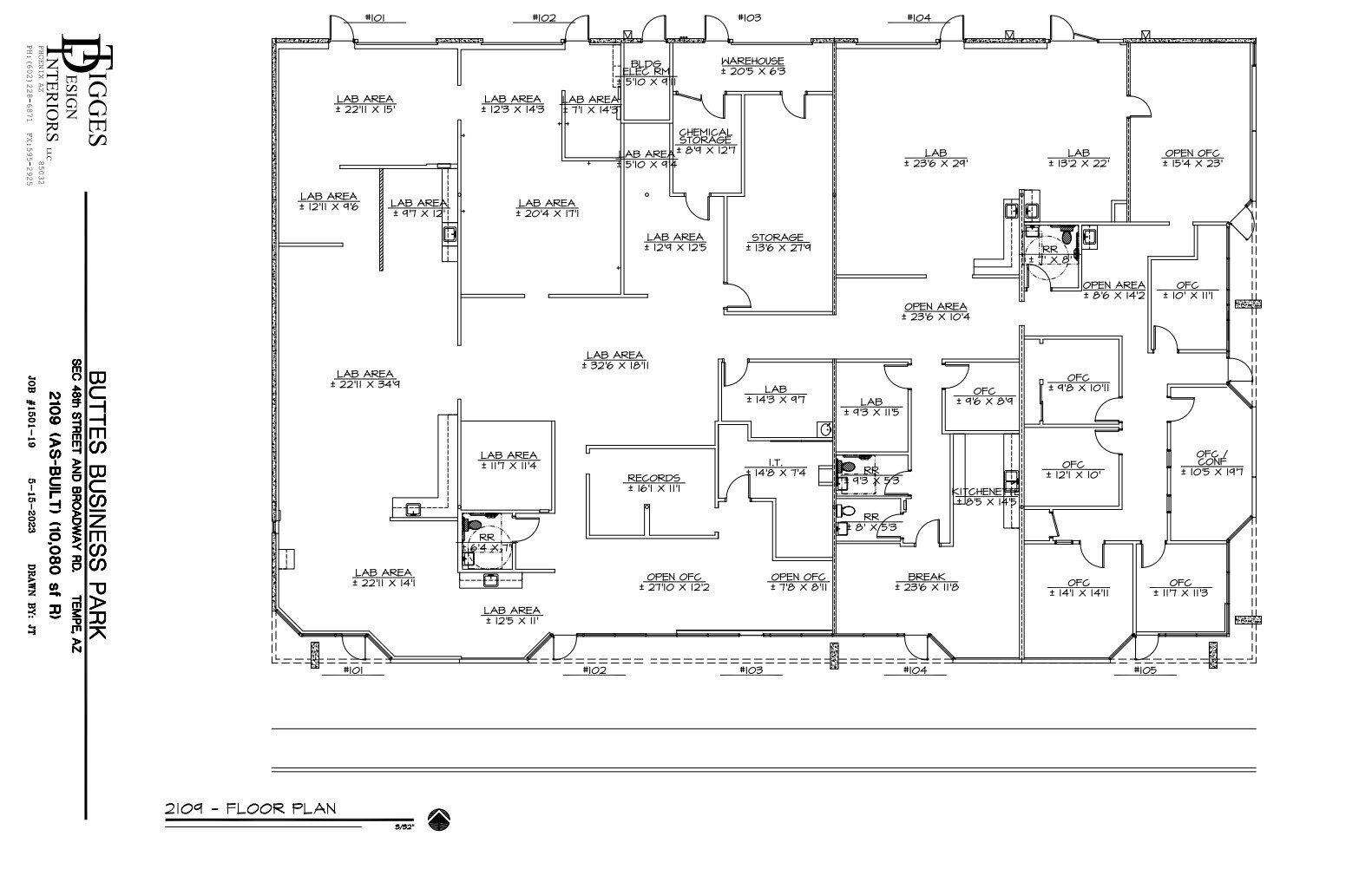 2105 S 48th St, Tempe, AZ en alquiler Plano de la planta- Imagen 1 de 1