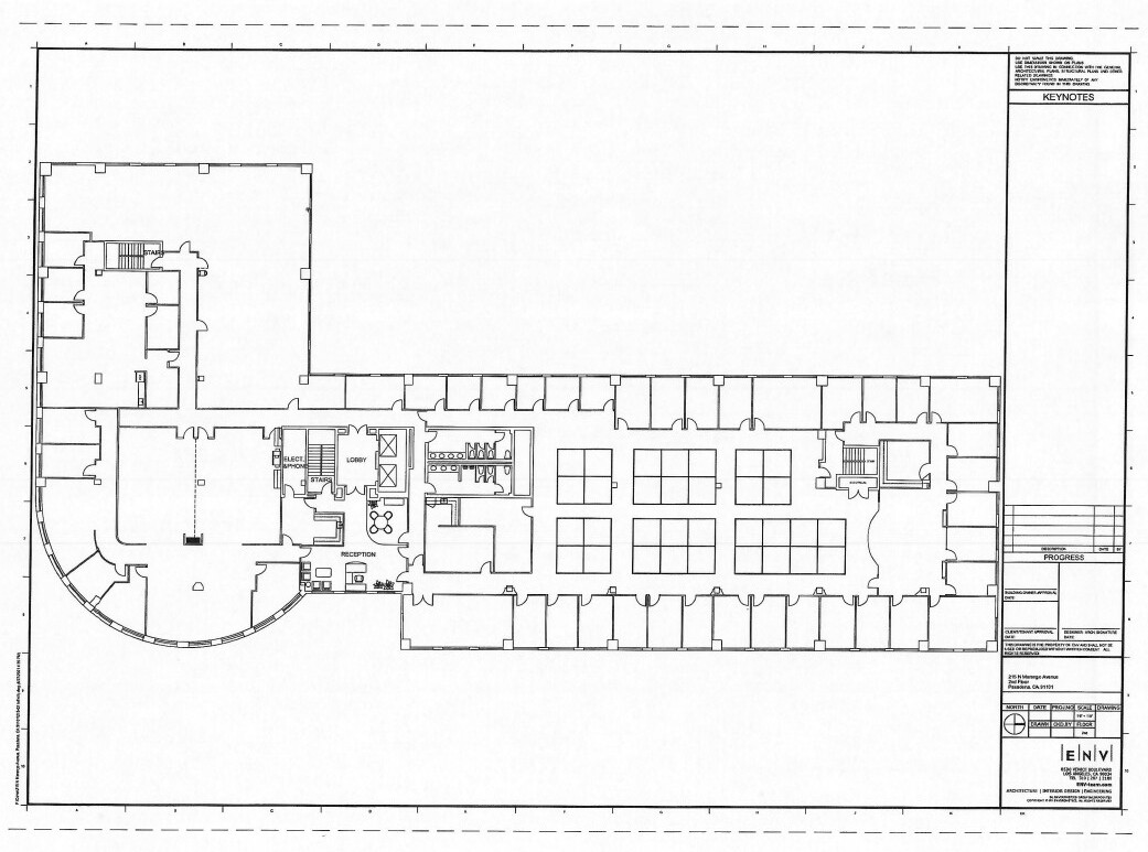 215 N Marengo Ave, Pasadena, CA en alquiler Plano de la planta- Imagen 1 de 1