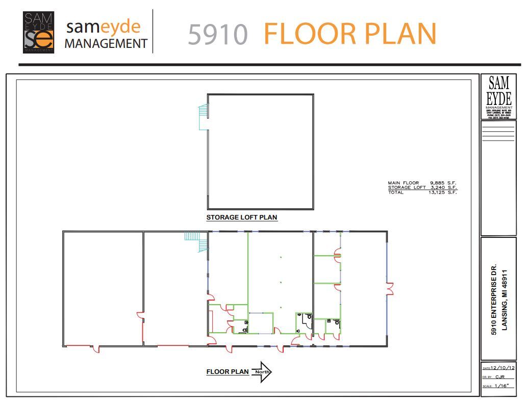 5910 Enterprise Dr, Lansing, MI en alquiler Plano de la planta- Imagen 1 de 1