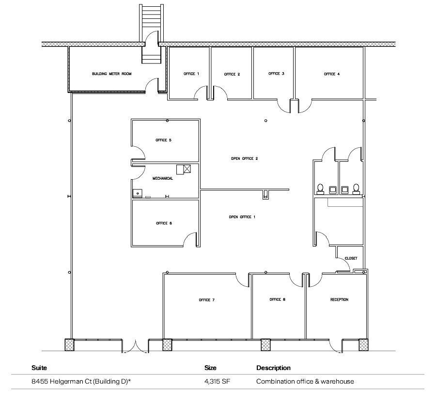 8401-8475 Helgerman Ct, Gaithersburg, MD en alquiler Plano de la planta- Imagen 1 de 1