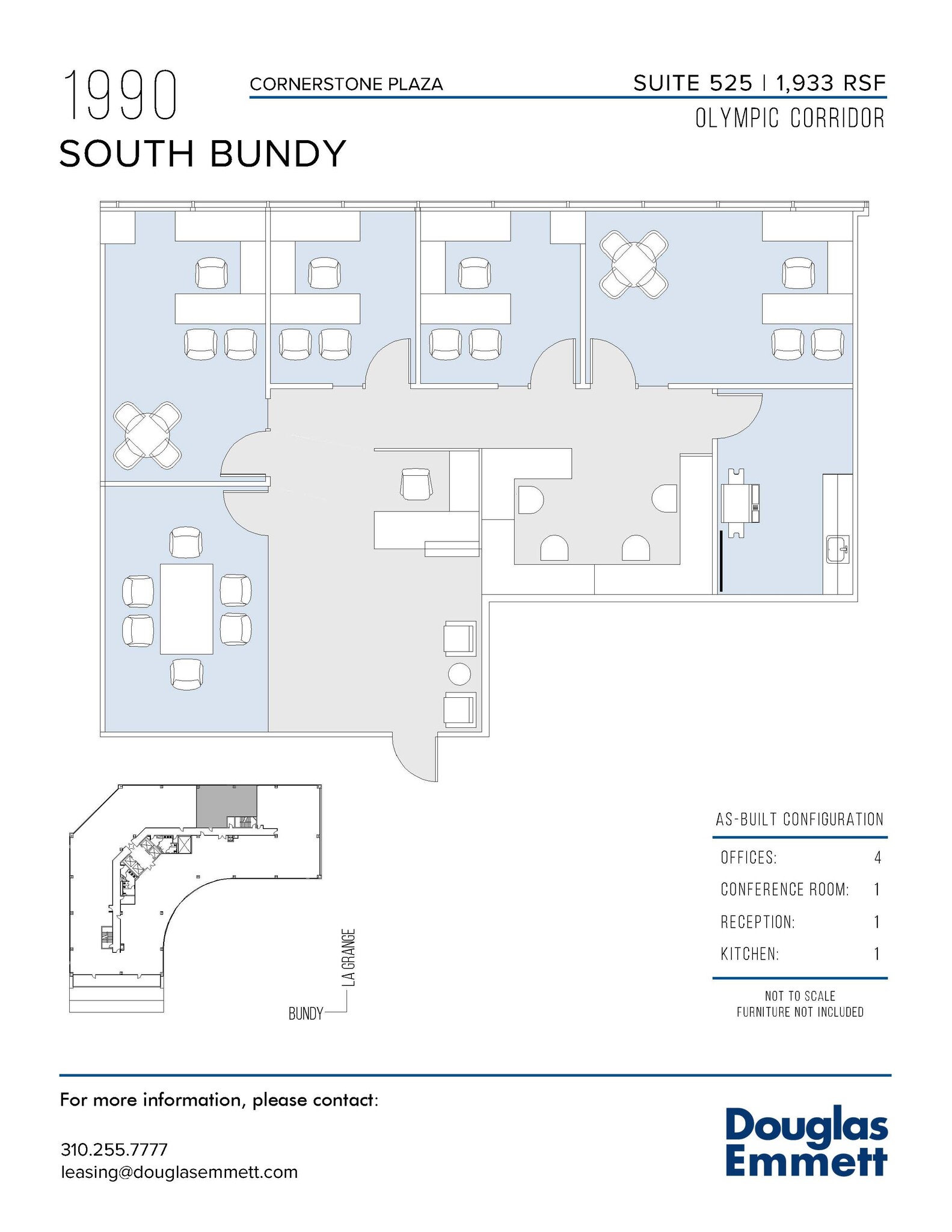 1990 S Bundy Dr, Los Angeles, CA en alquiler Plano de la planta- Imagen 1 de 1