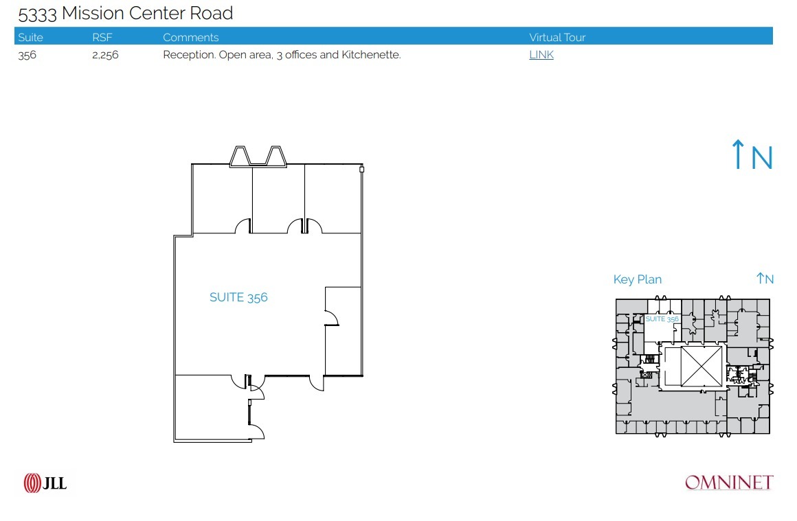 5333 Mission Center Rd, San Diego, CA en alquiler Plano de la planta- Imagen 1 de 1