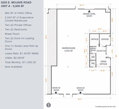 6285 S Mojave Rd, Las Vegas, NV en alquiler Plano de la planta- Imagen 1 de 1