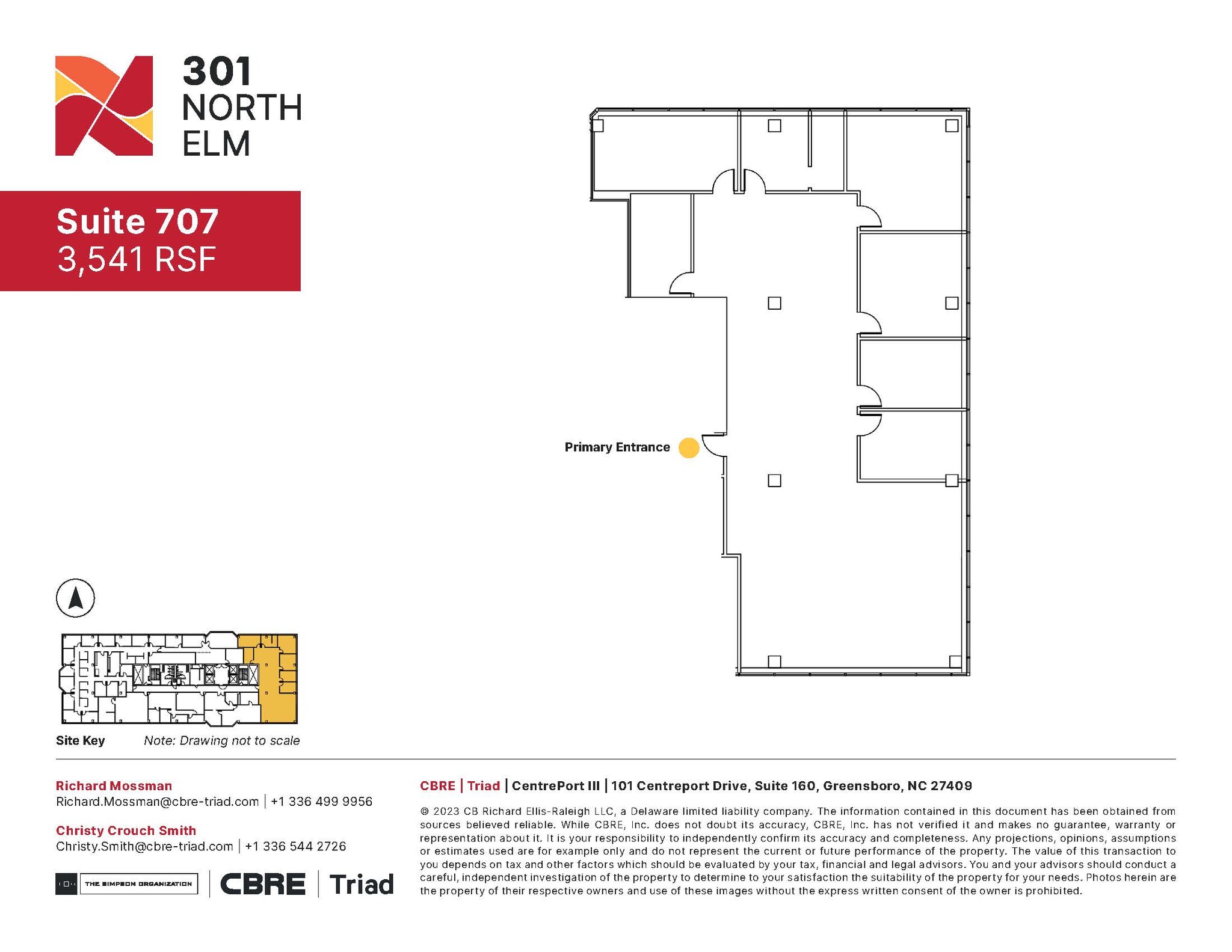 301 N Elm St, Greensboro, NC en alquiler Plano de la planta- Imagen 1 de 1