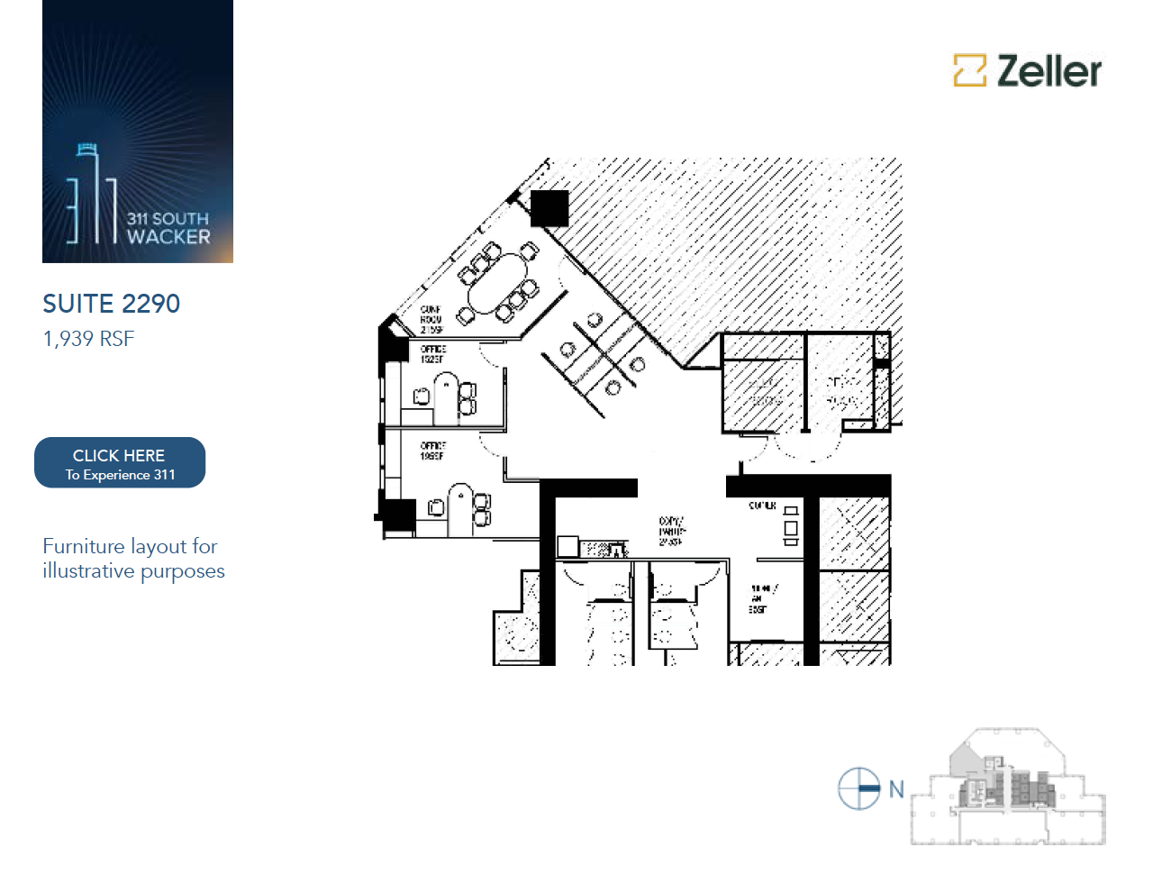 311 S Wacker Dr, Chicago, IL en alquiler Plano de la planta- Imagen 1 de 1