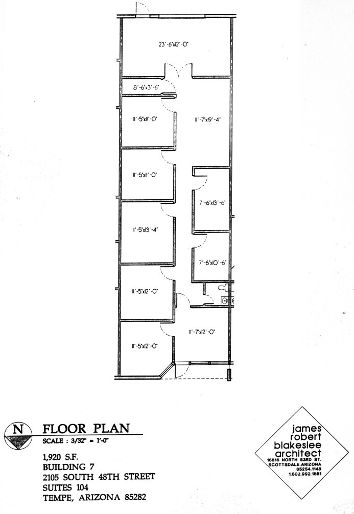 2105 S 48th St, Tempe, AZ en alquiler Plano de la planta- Imagen 1 de 1