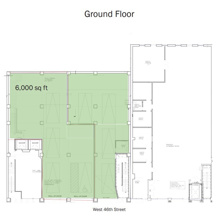 621-625 W 46th St, New York, NY en alquiler Plano de la planta- Imagen 1 de 1