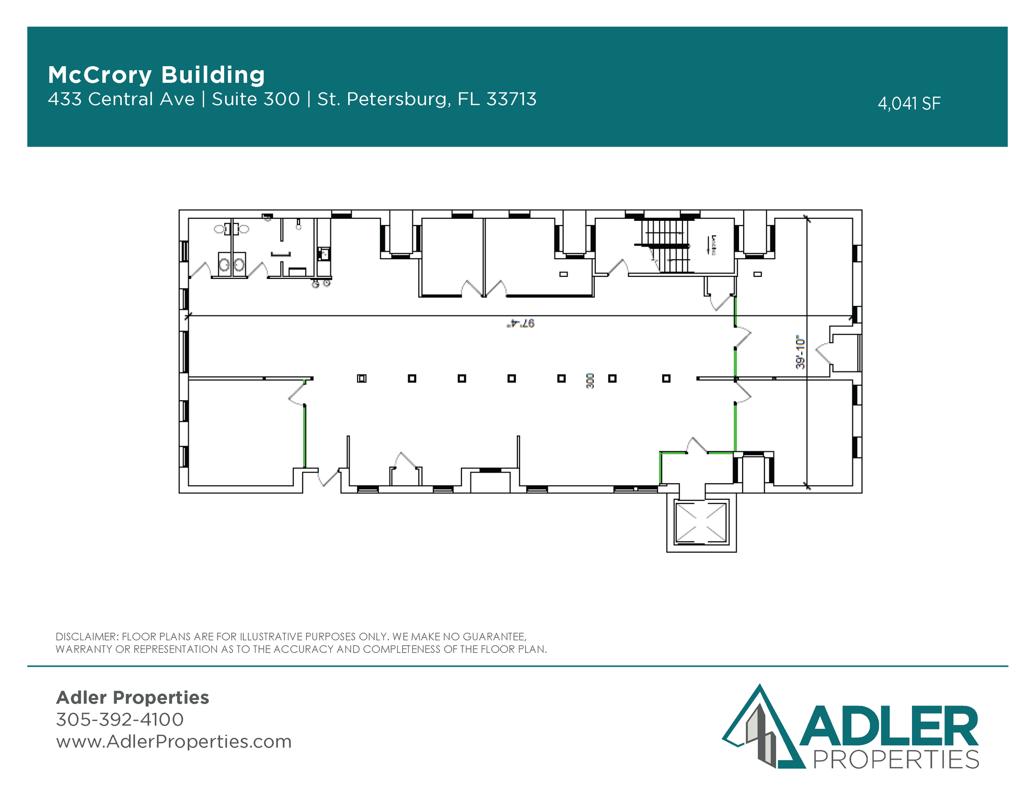 425-445 Central Ave, Saint Petersburg, FL en alquiler Plano de la planta- Imagen 1 de 1