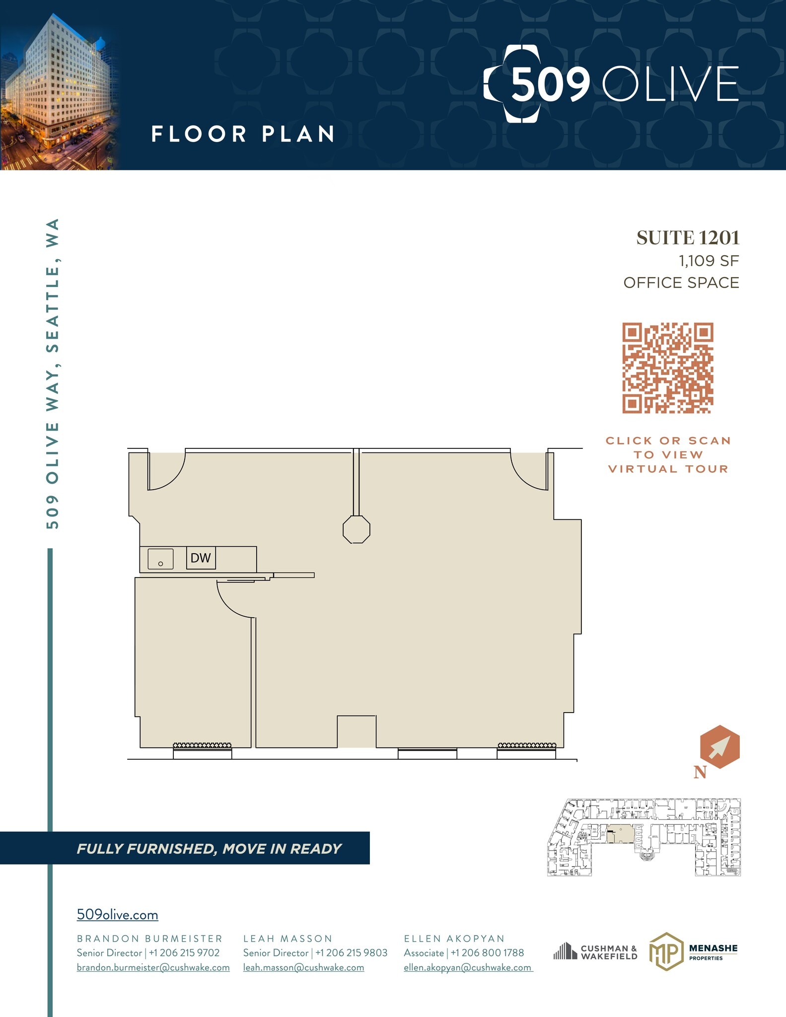509 Olive Way, Seattle, WA en alquiler Plano de la planta- Imagen 1 de 1