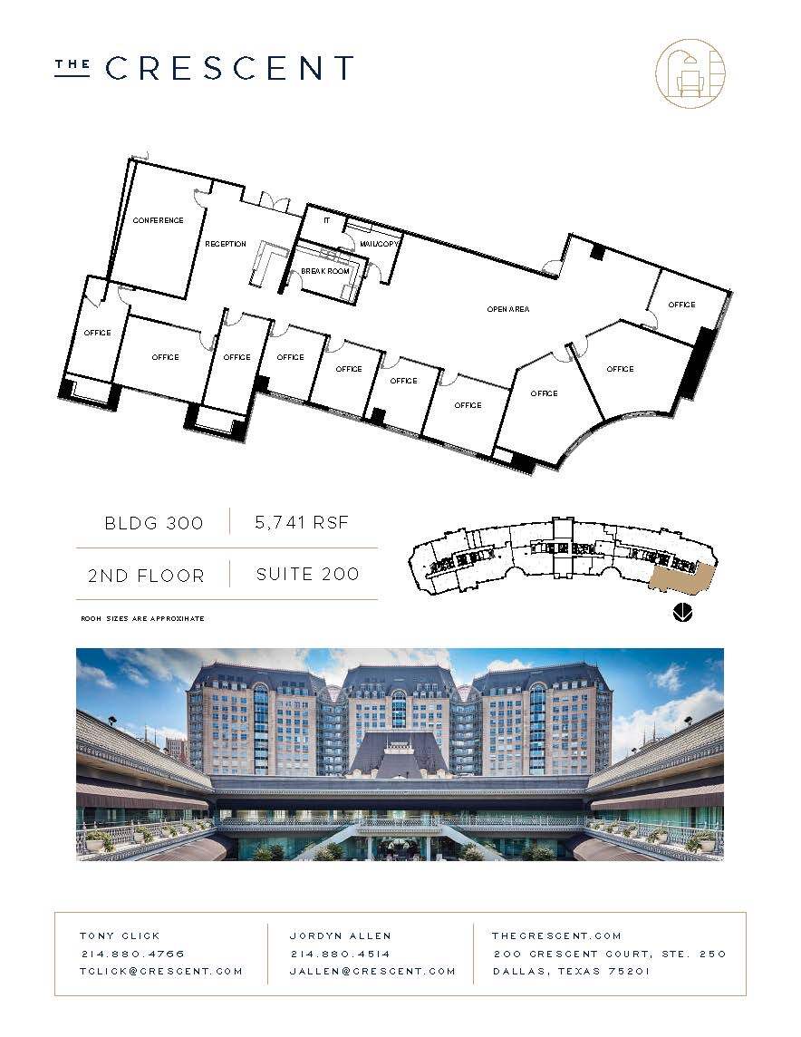 100 Crescent Ct, Dallas, TX en alquiler Plano de la planta- Imagen 1 de 4